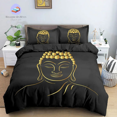 Housse de Couette Bouddha Noir